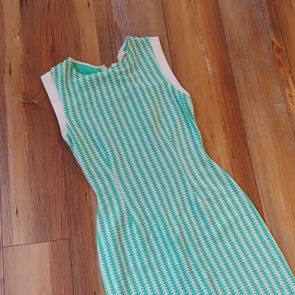 Adorable S Love Ady stretchy teal & white dress - Picture 9 of 9